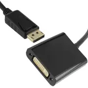 15cm Display Port Male to DVI Female Cable TV Monitor Laptop AV Black