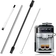 HAPPOW Milk Hose Stainless Steel Milk Tube and 2 Cleaning Brush Set Compatible with Bosch Cleaning Brush Siemens EQ6 Plus S700 Effective Cleaning for Fully Automatic Coffee Machines