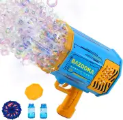 Bazooka Bubble Machine Shooter 69 Hole Bubble Blaster Blower with Colored Light