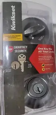 Kwikset Security660 Deadbolt Satin Chrome Single Cylinder Deadbolt SmartKey NEW