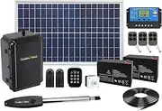 Single Swing Solar Automatic Gate Opener 450KG 3.5M Motor Remote Control