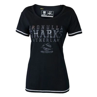 NRL Cronulla Sharks Supporter T-Shirt - LADIES - Size 10