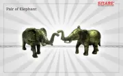 Pair of Elephant Divine Energised Panchdhatu Idol Solid Statue AD041 India