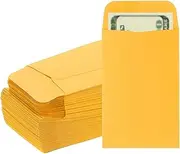 uxcell Money Envelope, 100 Pack 3.5" x 2.2" Cash Envelopes Money Holder Bags Budgeting Saving Challenge Letter for Gift Coins Checks Tickets Jewelry Passport Card, Deep Yellow