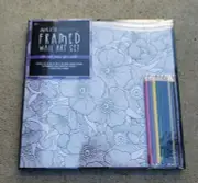 Art 101 Gallery Framed Wall Art Set 12” X 12” With Color Pencils
