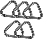 Totority 5 Pack Carabiner Outdoor Climbing Hook Outdoor Kettle Hook Leash Clips Clip for Keys Hiking Clips Heavy Duty d Clips Belt Key Clip Fire Fighter Accessory Aluminum Alloy Black