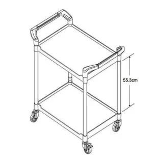 【品築家具】白色輕巧型二層推車(依配合貨運認定本島偏遠地區需額外酌收運費)