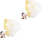 Beavorty 1set Silicone Mask Cover Reusable Face Mask Covers Facial Mask Covers Neck Mask Sleep Masks Transparent Mask Reusable Face Masks Silicone Face Mask Reusable Steam Mask 3pcs