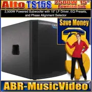 Alto Professional TS15S 15-inch Powered Subwoofer/ 1 Year Manufacture Warranty