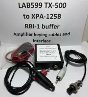 LAB599 TX-500 to XPA-125B w/ RBI-1A buffered interface amplifier keying cables