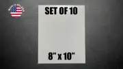 8"x10" GLOSS WHITE ALUMINUM SUBLIMATION PHOTO BLANK SHEETS - SQUARE CUT, 10 pcs