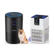 MOOKA Black B-D02L and M05 Air Purifier for home large room Combo