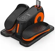 Under Desk Elliptical Machine, Electric Seated Pedal Exerciser Portable Ellipse Leg Exerciser Mini Exercise Bike for Seniors Home Office, with LED Display, Remote Control, 3 Auto Mode, 12-Speed