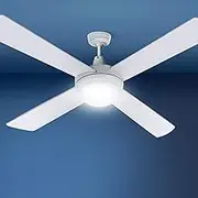 Devanti 52'' Ceiling Fans, Fan Lights and Remote for Bedroom Living Room Indoor, AC Motor Control LED Light 3 Speed 130cm Reversible White Quiet Breezes 3 Color Lighting