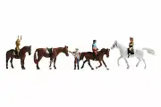 Noch 15630 HO/OO Gauge Horses and Riders (4) Figure Set