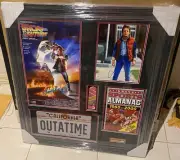 Michael J Fox Christopher Lloyd Signed Back to the Future Poster Photo Framed