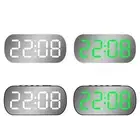Stylish Digital Alarm Clock with Adjustable Brightness LED Mirror for Bedroom