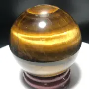 143g Natural Tiger's eye stone quartz Sphere crystal ball rock Healing +base 13