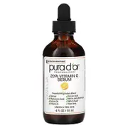 Pura D'or, 20% Vitamin C Serum, 4 fl oz (118 ml)