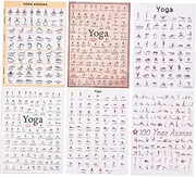BESPORTBLE 6pcs Yoga Poster Workout Posters Yoga Workout Poster Yoga Poses Picture Yoga Posture Home Wall Picture Astetic Room Decor Replaceable Wall Yoga Decor Crafted Picture Decor Canvas