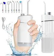 ZUNGGWOK Oral Irrigator,Portable Power Dental Flossers Rechargeable Water Flosser with Telescopic Tank,IPX7 Waterproof Teeth Cleaner