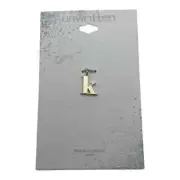 Unwritten Fine Silver Plated Letter Initial "k" Lowercase Charm NWT