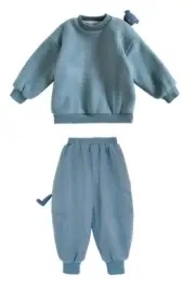 Kids Clothes Coat Pants Outwear Sweatshirt Hoody Jacket Fluffy Warm Fleece Plush