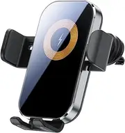 Universal Car Wireless Charger Auto Car Mount Phone Holder Stand 15W Fast Charging Intelligent Sensing(Silver)