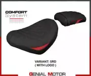 Seat saddle cover Nagy comf sys Red RD+logo T.I. Honda CMX 1100 Rebel 2022>2023