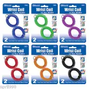 BAZIC Assorted color size Wrist Coil with Key Holder 2 Per Pack in Random Color
