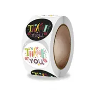 500PCS Creative Font Thank You Sticker Labels Sealing Color Paper Stationery Supply Decoration Scrapbooking Stickers