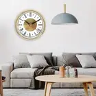 Craft Quartz Movement Clock Insert 80mm Diameter Roman Numerals Gold Tone Bezel