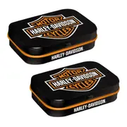 2x Nostalgic Art Mint Box 6cm Metal Tin Harley Fresh Breath Hard Candy Mints