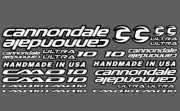 Cannondale CAAD 10 Bike Ultra Black White Frame Decals Sticker Set Cycling Road