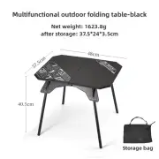 Outdoor Folding Table Camping Table Portable Lifting Table Two Heights of Use wi