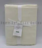 Pottery Barn Essentials Linen Cotton Bed Skirt Ivory King 18" DROP #N402