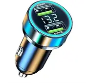 Car Charger Adapter,Double Port USB Charger | 240W USB Car Charger Quick Charging Car Adapter PD QC 3.0 Car Charger for Cell Phone