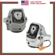 For Audi A4 L & R Engine Mount Motor Support Bracket Set 2 MK141 MK142 M1205 (for: Audi)