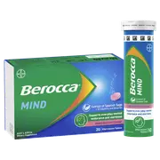 Berocca Mind Mixed Berries 20 Effervescent Tablets