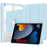 MCC iPad 10.2" 2020 8th Gen 360 Rotate Case Cover Pencil Holder Apple [Light Blue]