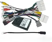 Android Radio Wiring Harness 16-Pin Head Unit Power Connector with CAN Bus Adapter Decoder Cable Compatible for Nissan Maxima