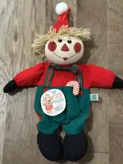 NEW Vintage Rennoc Santa's Best Plush Elf Raggedy Boy Christmas Stocking Doll