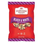 POPCORN INDIANA 8435710062 Snack Popcorn Black And White Drizzle 6 oz., PK6