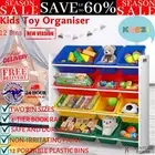 Keezi Kids Toy Box Bookshelf Organiser 12 Bins Playroom Display Drawer Shelf New