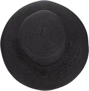 [KITANDOVE] 1pc Straw Woven Hat Summer Sun Hat Caps for Women Breathable Sun Cap Straw Black