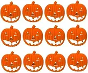 Set of 12 Pumpkin Shape Napkin Rings, Halloween Alloy Dinner Tables Napkin Holders for Thanksgiving Halloween Holidays Party (Color : Orange)