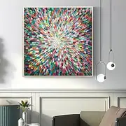 Mintura Handmade Colorful Texture Abstract Oil Paintings On Canvas Wall Art Decoration Modern Pictures For Home Decor Rolled Frameless Unstretched Painting