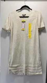 Nicole Miller Original Beige Linen Dress NWT Womens small