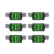 TANLUX Black Housing Exit Sign with Emergency Lights, LED Emergency Exit Ligh...