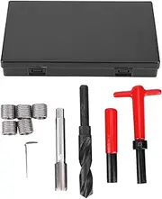 10Pcs Thread Repair Kit Metric Helicoil Stainless Steel Twisted Drill Wrench Threaded Insert for Car Repair Kit Thread Inserts Taps Breakoff Installation Tools Portable